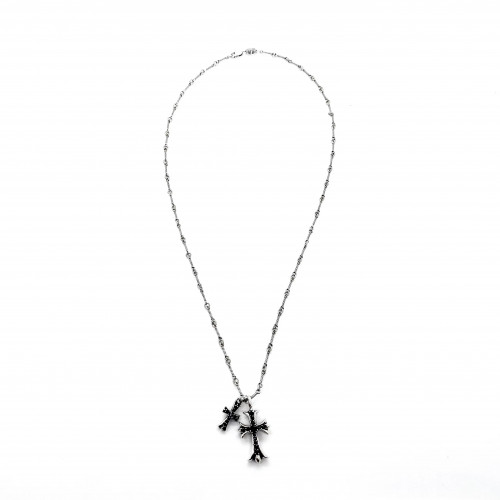 [여성] Chrome hearts 신상 체인링 크롬하츠 패션 빈티지 목걸이 블랙
