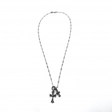 [여성] Chrome hearts 신상 체인링 크롬하츠 패션 빈티지 목걸이 검정