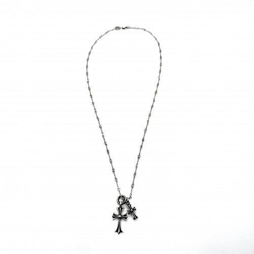 [여성] Chrome hearts 신상 체인링 크롬하츠 패션 빈티지 목걸이 검정