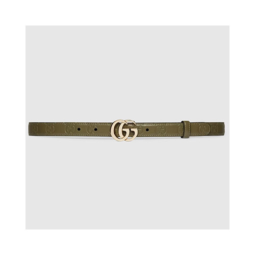 [여성벨트] gucci 2cm 구찌 가죽 벨트 그린