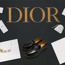 [로퍼/플랫] DIOR SHOES 팬더샵슈즈 여성디올 로프 가죽플랫신발