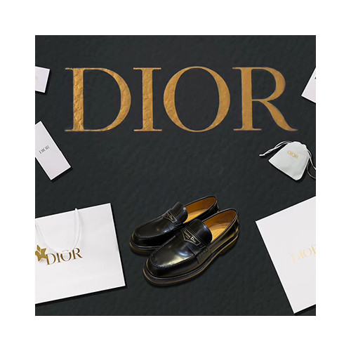 [로퍼/플랫] DIOR SHOES 팬더샵슈즈 여성디올 로프 가죽플랫신발