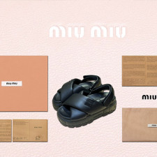 [샌들/슬리퍼] miumiu shoes 팬더샵슈즈 미우미우 쪼리하이탑샌들