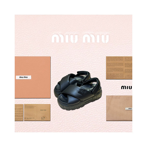[샌들/슬리퍼] miumiu shoes 팬더샵슈즈 미우미우 쪼리하이탑샌들