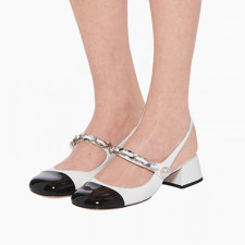[펌프스/힐] miumiu shoes 팬더샵신발 여성 미우미우 미드힐 패션힐