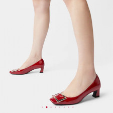 [펌프스/힐] Roger vivier 팬더샵 로저비비 정장힐 미드힐레드슈즈