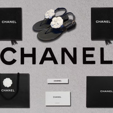 [샌들/슬리퍼]CHANEL 23S 팬더샵신발 플립플랍 크루즈슈즈 샤넬트위드 쪼리 CC로고