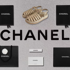 [샌들/슬리퍼] CHANEL 24C 팬더샵신발 플립플랍 크루즈슈즈 샤넬트위드 빈티지 뮬샌들 CC로고 베이지