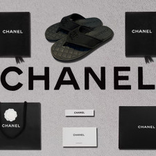 [샌들/슬리퍼] CHANEL 23S 팬더샵신발 플립플랍 크루즈슈즈 샤넬트위드 빈티지뮬슬리퍼 CC로고