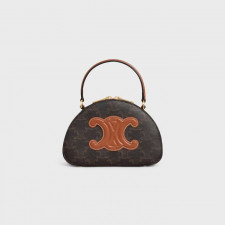 [가방] CELINE BAG 셀린느 하프문 트리옹프 캔버스 퀴르트리오페 미니크로스핸드백 10K642