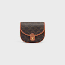 [가방] CELINE BAG 셀린느 미니 베사체 트리옹프 캔버스 카프시킨 미니숄더백 196702