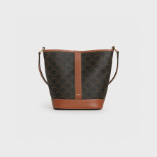 [가방] CELINE BAG 셀린느 버킷백 트이옹프 캔버스 탠 카프스킨 토브핸드백 191442