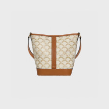 [가방] CELINE BAG 셀린느 버킷백 트이옹프 캔버스 탠 카프스킨 토브핸드백 191442