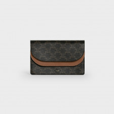 [가방] CELINE BAG 셀린느 트리오페 캔버스 더블플랫 월렛 온 스트랩 크로스백 10D852