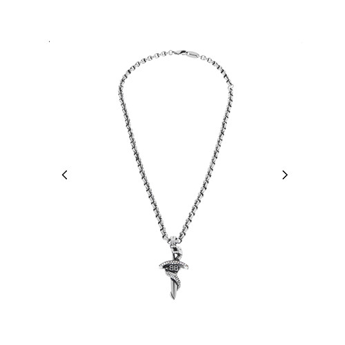 [여성귀걸이] BALENCIAGA 신상 에브리데이 발렌시아가 목걸이 나노 씬 슬림형