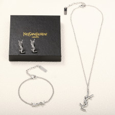 [여성세트] YSL 빈티지 입생로랑 주얼리 팔찌 목길이 귀걸이 세트