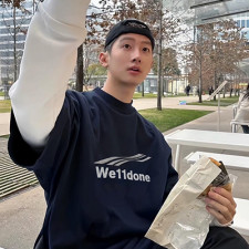 [커플티] WE11DONE 남여공용 웰던 켈렉션 라운드 로고반팔티셔츠