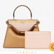 [FENDI] 여성백 펜디 피카부 쁘띠 패딩나파핸드백 레더 토트백 8321