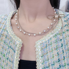 [여성목걸이] CHANEL 샤넬 CC 쥬얼리 패션 진주링 정품1:1