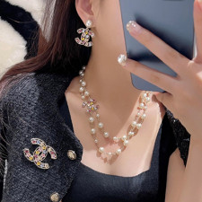 [여성목걸이] CHANEL 샤넬 CC 쥬얼리 패션 진주링 정품1:1
