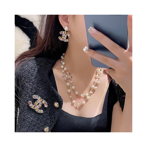 [여성목걸이] CHANEL 샤넬 CC 쥬얼리 패션 진주링 정품1:1