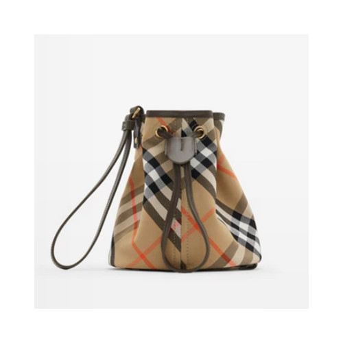 [BURBERRY] 여성백 버버리 Bag 체크 드로스트링 파우치백 118150