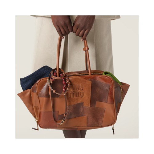 [MIUMIU] 여성백 Beau Bag 아방뛰르 미우미우 보 가죽 탑핸들핸드백