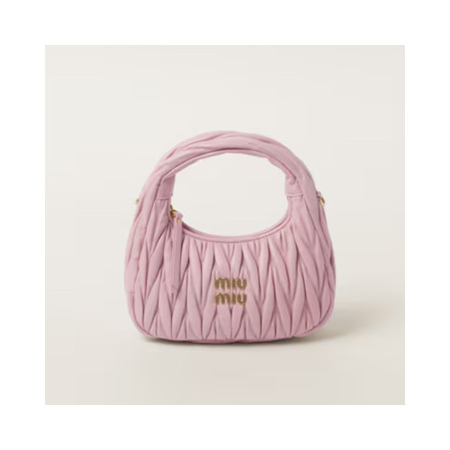 [MIUMIU] 여성백 Wander Bag 완더 마테라쎄 나파 가죽 호보백