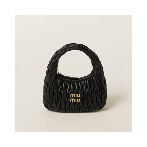 [MIUMIU] 여성백 Wander Bag 완더 마테라쎄 나파 가죽 호보백