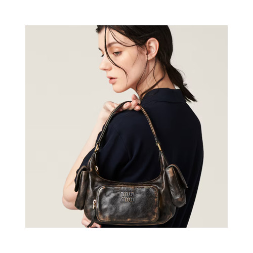[MIUMIU] 여성백 Pocket Bag 미우미우 나파 가죽 포켓 탑핸들토트백
