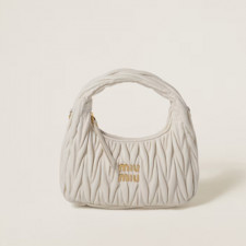 [MIUMIU] 여성백 Wander Bag 미우미우 완더 마테라쎄 나파가죽 호보핸드백