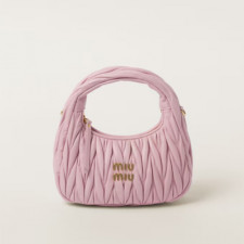 [MIUMIU] 여성백 Wander Bag 미우미우 완더 마테라쎄 나파가죽 호보핸드백