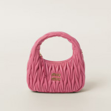 [MIUMIU] 여성백 Wander Bag 미우미우 완더 마테라쎄 나파가죽 호보핸드백