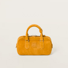 [MIUMIU] 여성백 Bag 미우미우 아르카디 패딩 스웨이드 탑 핸들백
