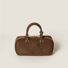 [MIUMIU] 여성백 Bag 미우미우 아르카디 패딩 스웨이드 탑 핸들백
