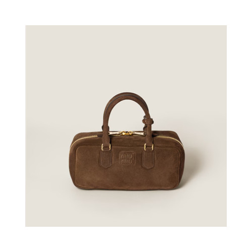 [MIUMIU] 여성백 Bag 미우미우 아르카디 패딩 스웨이드 탑 핸들백