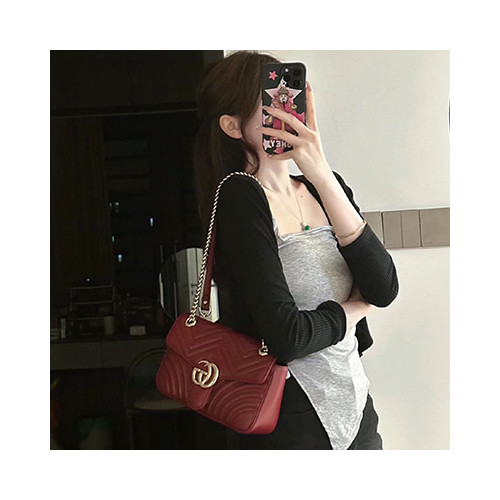 [GUCCI] 여성백 GG Marmont Bag 구찌가방 마몽 미듐 숄더백 476433