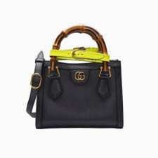 [GUCCI] 여성백 구찌가방 카프스킨 다이애나 뱀부 탑핸들 토트백 655661