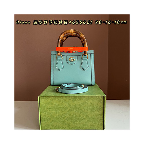 [GUCCI] 여성백 구찌가방 카프스킨 다이애나 뱀부 탑핸들 토트백 655661