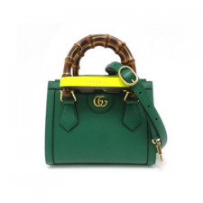 [GUCCI] 여성백 구찌가방 카프스킨 다이애나 뱀부 탑핸들 토트백 655661