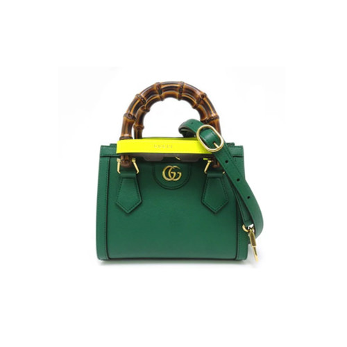 [GUCCI] 여성백 구찌가방 카프스킨 다이애나 뱀부 탑핸들 토트백 655661