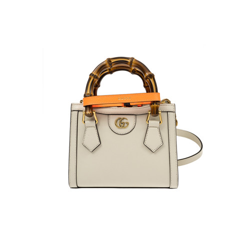 [GUCCI] 여성백 구찌가방 카프스킨 다이애나 뱀부 탑핸들 토트백 655661