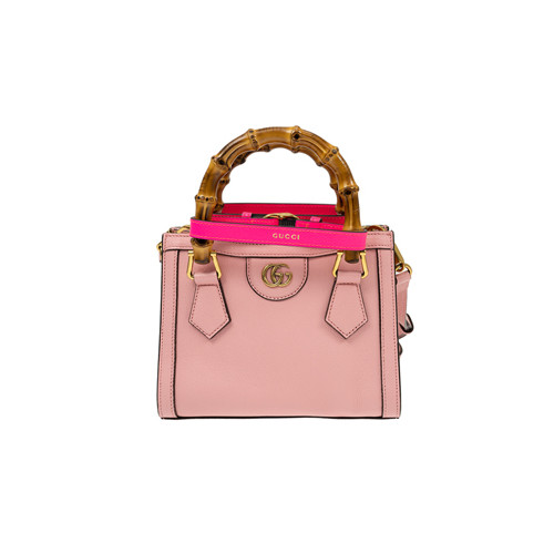 [GUCCI] 여성백 구찌가방 카프스킨 다이애나 뱀부 탑핸들 토트백 655661
