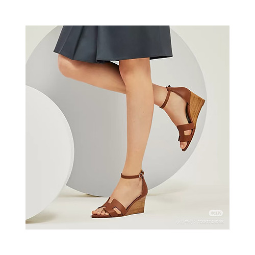 【HERMES] Chamois Legend SHOES 에르메스 여성힐샌들 미드힐 슈즈
