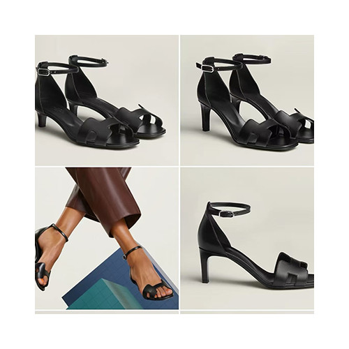 【HERMES] Chamois  SHOES 에르메스 여성 빈티지 힐샌들 슈즈