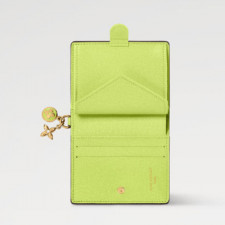 [LOUIS VUITTON] 여성용 M14718 루이비통 포켓 참 포켓월릿 코튼 반지갑 정품급 1:1버전