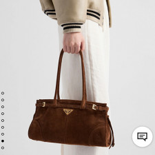 [PRADA] 여성백 LuxSoft BAG 프라다 레더 플라크 토트백 소프트럭스 핸드백 1BA426